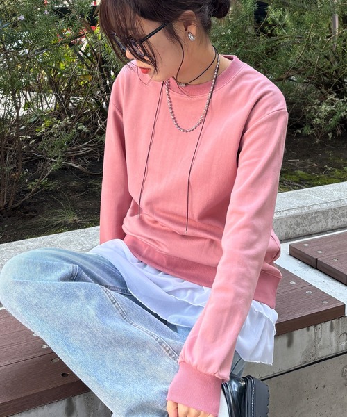 ISOOK(アイスー)の「【ISOOK / アイスー】オーバーサイズクルーネックスウェット / 春服 春トップス プルオーバー トレーナー ビッグシルエット ルーズ 無地 長袖 黒 ブラック グレー ピンク ZOZOTOWN限定(スウェット・レディース・ブラック/ピンク/グレー・FREE)」の19枚目の写真