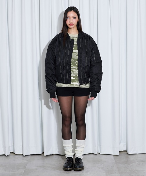 FTW（エフティダブリュー）の「ZIP DESIGN MA1（MA-1・レディース・カーキ/ブラック・SMALL/LARGE/MEDIUM）」の15枚目の写真