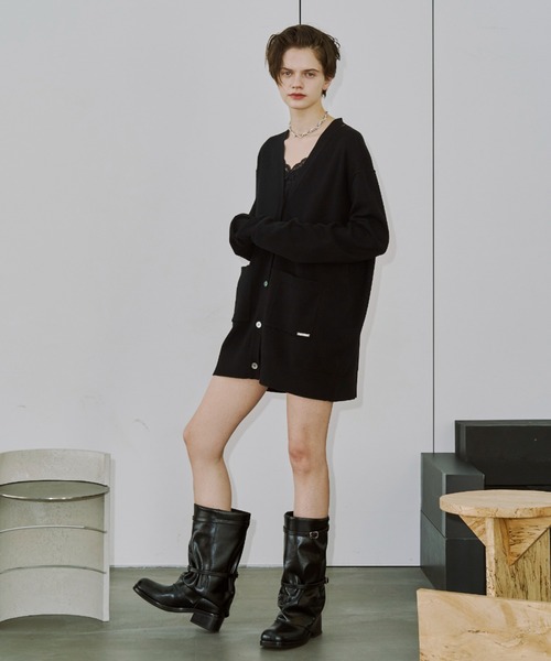 JOSE MOON（ジョゼムーン）の「KNIT SHORTPANTS/ニットショートパンツ（その他パンツ・レディース・ブラック/チャコールグレー・FREE）」の9枚目の写真