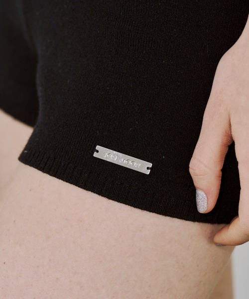 JOSE MOON（ジョゼムーン）の「KNIT SHORTPANTS/ニットショートパンツ（その他パンツ・レディース・ブラック/チャコールグレー・FREE）」の17枚目の写真