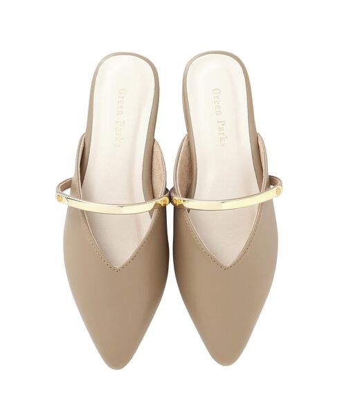 Green　Parks（グリーンパークス）の「Vカットメタルパーツミュール（その他シューズ・レディース・ブラック/ベージュ・S/L/M）」の12枚目の写真