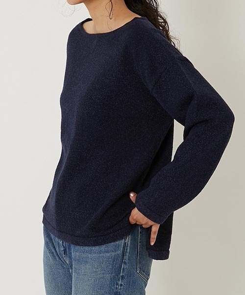 HOLLYWOOD RANCH MARKET(ハリウッドランチマーケット)の「ループヤーンスプリングニット ボートネック ウィメンズ(ニット/セーター・レディース・コーラル/ネイビー/ブラック/オフホワイト/グレー/ターコイズブルー・ONE)」の18枚目の写真