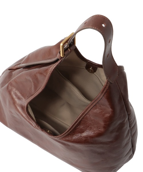 CHRISTIAN VILLA（クリスチャンヴィラ）の「CHRISTIAN VILLA / gloss leather top handle bag(グロスレザートップハンドルバッグ)（ショルダーバッグ・レディース・ブラウン・FREE）」の7枚目の写真