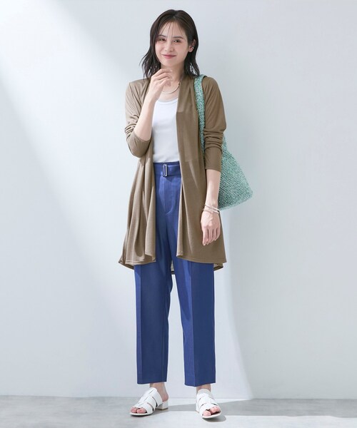 INDIVI(インディヴィ)の「【洗える/アンサンブル可能】シアースストライプカーディガン(カーディガン/ボレロ・レディース・ブラウン系/イエロー系その他/ライトブルー/ブラック/ホワイト・38/05/15 /34/13/19)」の22枚目の写真