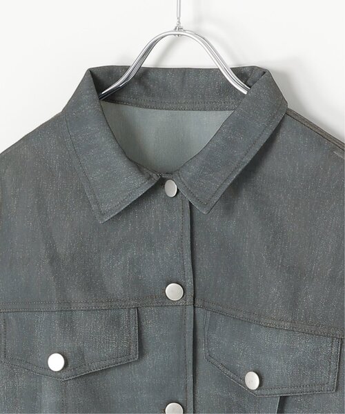 VENCEEXCHANGE(ヴァンスエクスチェンジ)の「シアーダンボールデニムプリントGジャン(デニムジャケット・レディース・ネイビー/ブルー・FREE)」の8枚目の写真