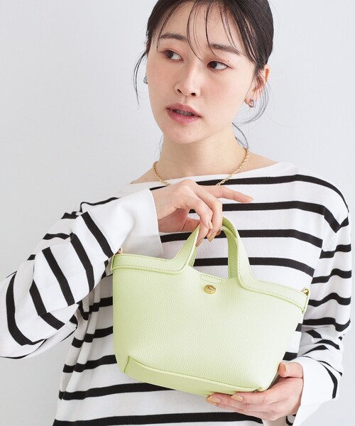 OPAQUE.CLIP（オペークドットクリップ）の「2WAY巾着付ミニトート（ショルダーバッグ・レディース・オフホワイト/ブラック/ベージュ/グリーン系・00）」の4枚目の写真