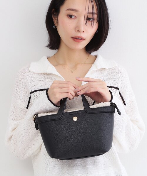 OPAQUE.CLIP（オペークドットクリップ）の「2WAY巾着付ミニトート（ショルダーバッグ・レディース・オフホワイト/ブラック/ベージュ/グリーン系・00）」の22枚目の写真