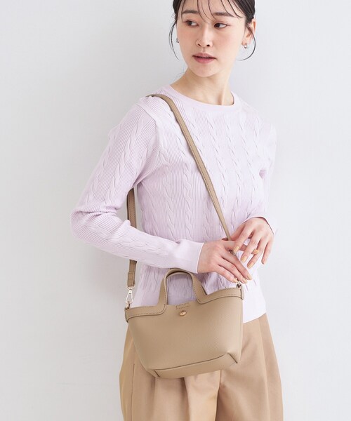 OPAQUE.CLIP（オペークドットクリップ）の「2WAY巾着付ミニトート（ショルダーバッグ・レディース・オフホワイト/ブラック/ベージュ/グリーン系・00）」の18枚目の写真