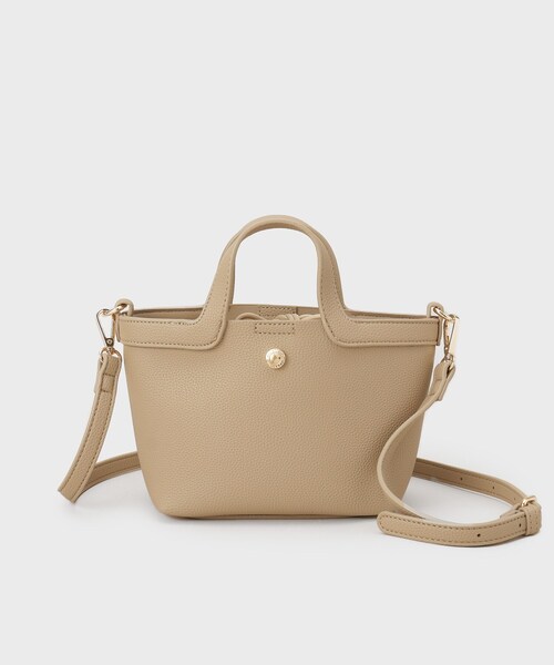 OPAQUE.CLIP（オペークドットクリップ）の「2WAY巾着付ミニトート（ショルダーバッグ・レディース・オフホワイト/ブラック/ベージュ/グリーン系・00）」の14枚目の写真