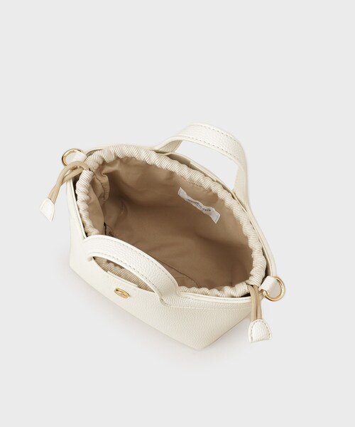 OPAQUE.CLIP（オペークドットクリップ）の「2WAY巾着付ミニトート（ショルダーバッグ・レディース・オフホワイト/ブラック/ベージュ/グリーン系・00）」の9枚目の写真