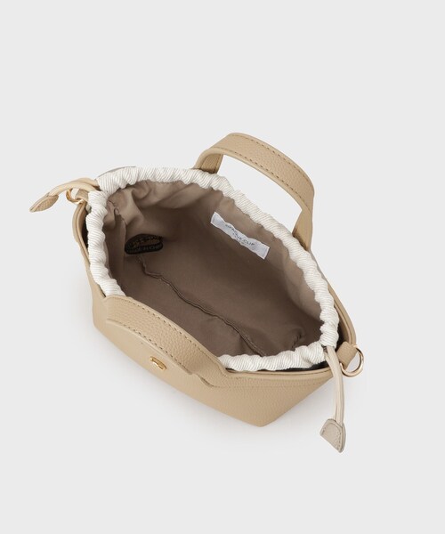 OPAQUE.CLIP（オペークドットクリップ）の「2WAY巾着付ミニトート（ショルダーバッグ・レディース・オフホワイト/ブラック/ベージュ/グリーン系・00）」の7枚目の写真