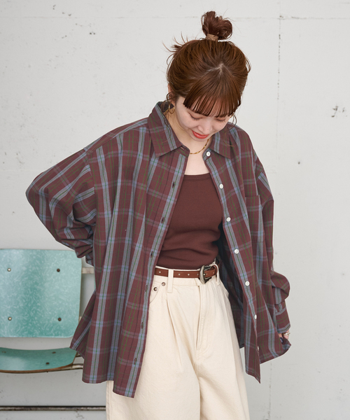B.C STOCK(ベーセーストック)の「【ZOZO限定】ウォッシャブル / パターンシャツ(シャツ/ブラウス・レディース・ブラウン/ネイビー/イエロー・FREE)」の9枚目の写真