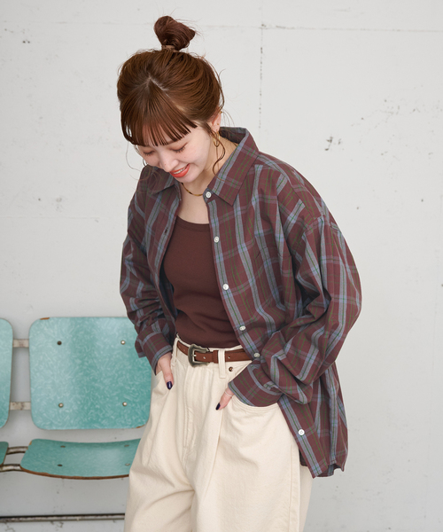 B.C STOCK(ベーセーストック)の「【ZOZO限定】ウォッシャブル / パターンシャツ(シャツ/ブラウス・レディース・ブラウン/ネイビー/イエロー・FREE)」の10枚目の写真