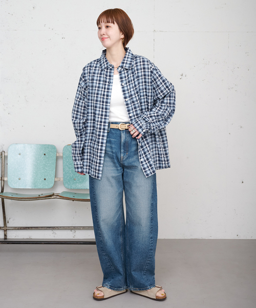 B.C STOCK(ベーセーストック)の「【ZOZO限定】ウォッシャブル / パターンシャツ(シャツ/ブラウス・レディース・ブラウン/ネイビー/イエロー・FREE)」の13枚目の写真