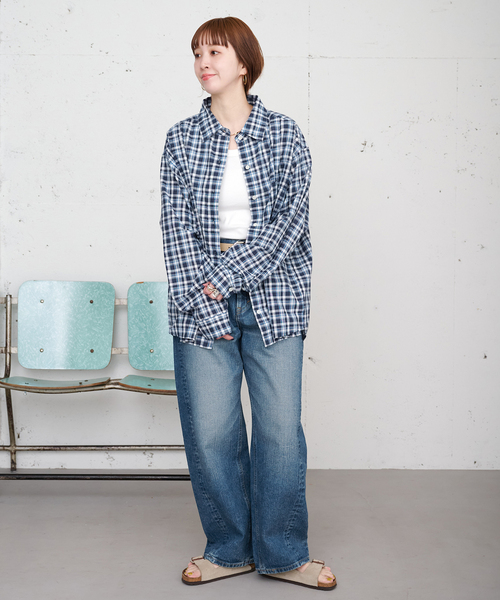 B.C STOCK(ベーセーストック)の「【ZOZO限定】ウォッシャブル / パターンシャツ(シャツ/ブラウス・レディース・ブラウン/ネイビー/イエロー・FREE)」の14枚目の写真