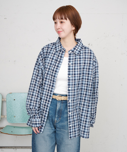 B.C STOCK(ベーセーストック)の「【ZOZO限定】ウォッシャブル / パターンシャツ(シャツ/ブラウス・レディース・ブラウン/ネイビー/イエロー・FREE)」の18枚目の写真