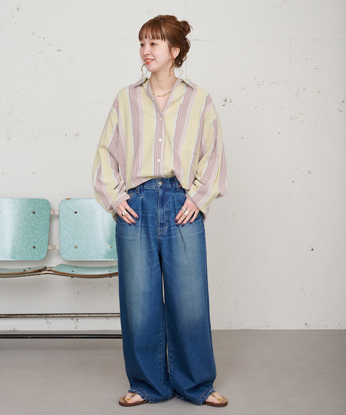 B.C STOCK(ベーセーストック)の「【ZOZO限定】ウォッシャブル / パターンシャツ(シャツ/ブラウス・レディース・ブラウン/ネイビー/イエロー・FREE)」の22枚目の写真