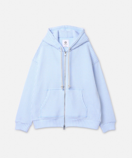 SEAGREEN(シーグリーン)の「SEAGREEN(シーグリーン) BIG WAFFLE HOODIE(パーカー・レディース・イエロー/ブラウン/サックスブルー/ネイビー/ロイヤルブルー/ブラック・3/1/2)」の4枚目の写真