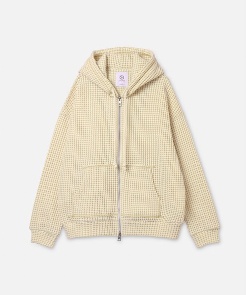 SEAGREEN(シーグリーン)の「SEAGREEN(シーグリーン) BIG WAFFLE HOODIE(パーカー・レディース・イエロー/ブラウン/サックスブルー/ネイビー/ロイヤルブルー/ブラック・3/1/2)」の6枚目の写真