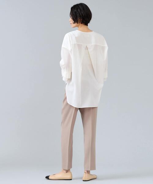 Liesse（リエス）の「フリルスリーブスキッパーブラウス（シャツ/ブラウス・レディース・ブラック/オフホワイト/ブラウン・FREE）」の7枚目の写真