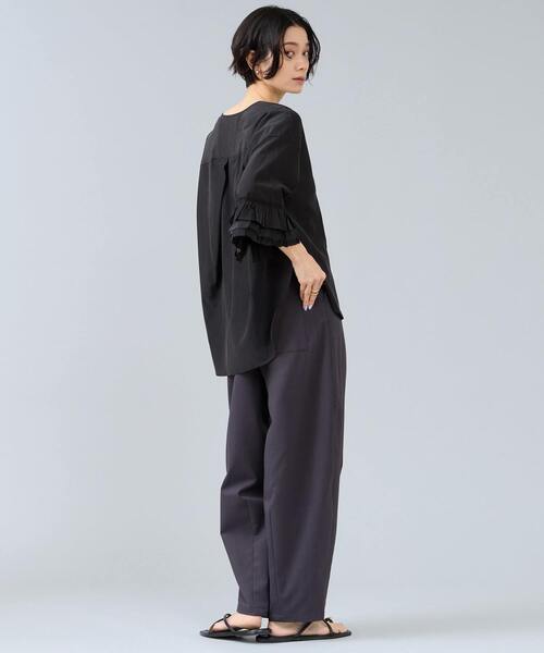 Liesse（リエス）の「フリルスリーブスキッパーブラウス（シャツ/ブラウス・レディース・ブラック/オフホワイト/ブラウン・FREE）」の18枚目の写真