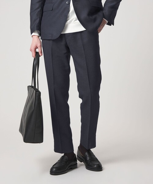 A DAY IN THE LIFE UNITED ARROWS(アデイインザライフユナイテッドアローズ)の「カラミ ノープリーツ スラックス-セットアップ対応・マシンウォッシャブル-<A DAY IN THE LIFE>(スラックス・メンズ・ネイビー/グレー系/コバルトブルー・XL/L/M/S)」の1枚目の写真
