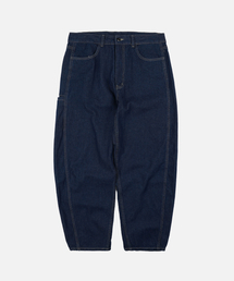 CURVED DENIM PANTS _ INDIGO
