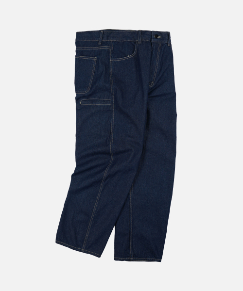 FRIZMWORKS（フリズムワークス）の「CURVED DENIM PANTS _ INDIGO（デニムパンツ・メンズ・その他・SMALL/MEDIUM/LARGE/X-LARGE）」の2枚目の写真