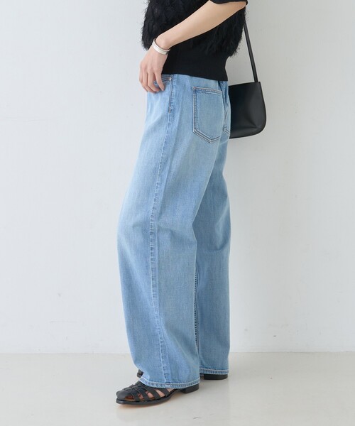 upperhights（アッパーハイツ）の「【upper hights/アッパーハイツ】THE LAZY NICE NID-R ザ レイジー ニース ミッドライズ/ワイドデニム/ウエストサイドゴム（デニムパンツ・レディース・ライトブルー・25/24/23/22/21）」の22枚目の写真