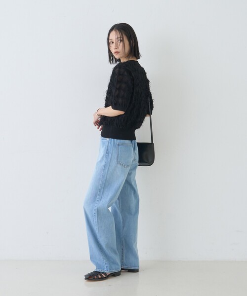 upperhights（アッパーハイツ）の「【upper hights/アッパーハイツ】THE LAZY NICE NID-R ザ レイジー ニース ミッドライズ/ワイドデニム/ウエストサイドゴム（デニムパンツ・レディース・ライトブルー・25/24/23/22/21）」の19枚目の写真