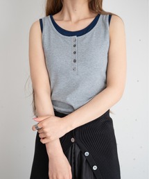 hwyl（ヒュイル）の「カップ付きレイヤードタンクトップ（タンクトップ）」