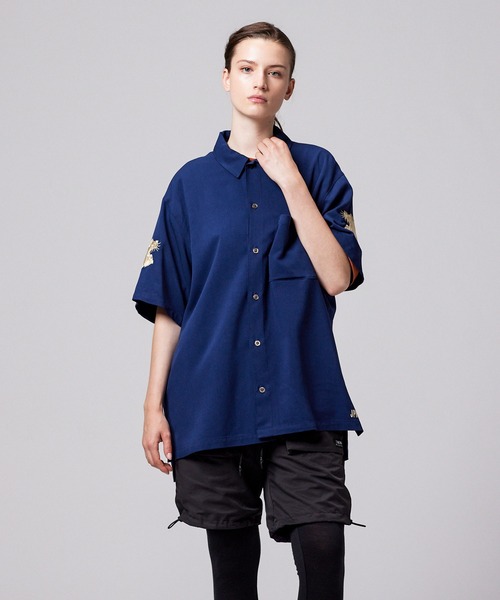 TAION（タイオン）の「【TAION(タイオン)】〈ユニセックス〉ノンダウン ジャパンスペシャル ハーフスリーブ レーヨンシャツ（シャツ/ブラウス・メンズ・オフホワイト/レオパード/ダークネイビー/ブラック系その他7・S/M/L/2XL/XL/3XL）」の18枚目の写真