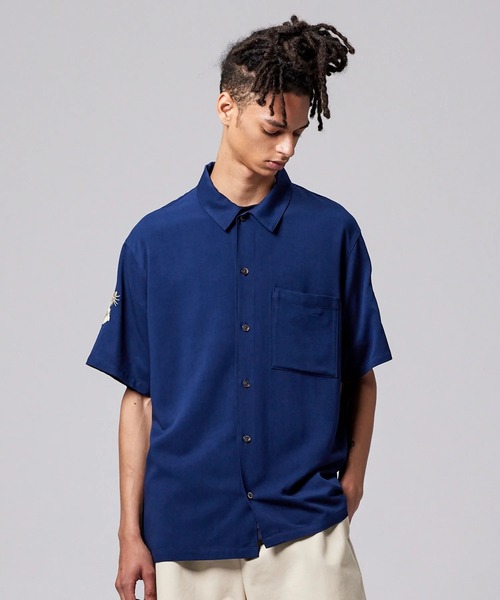 TAION（タイオン）の「【TAION(タイオン)】〈ユニセックス〉ノンダウン ジャパンスペシャル ハーフスリーブ レーヨンシャツ（シャツ/ブラウス・メンズ・オフホワイト/レオパード/ダークネイビー/ブラック系その他7・S/M/L/2XL/XL/3XL）」の19枚目の写真