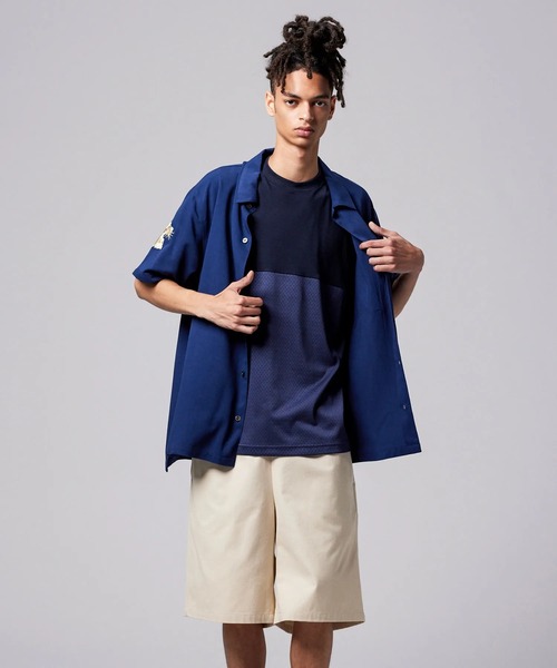 TAION（タイオン）の「【TAION(タイオン)】〈ユニセックス〉ノンダウン ジャパンスペシャル ハーフスリーブ レーヨンシャツ（シャツ/ブラウス・メンズ・オフホワイト/レオパード/ダークネイビー/ブラック系その他7・S/M/L/2XL/XL/3XL）」の21枚目の写真