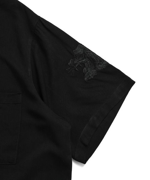 TAION（タイオン）の「【TAION(タイオン)】〈ユニセックス〉ノンダウン ジャパンスペシャル ハーフスリーブ レーヨンシャツ（シャツ/ブラウス・メンズ・オフホワイト/レオパード/ダークネイビー/ブラック系その他7・S/M/L/2XL/XL/3XL）」の10枚目の写真