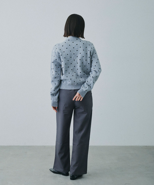 Mirette(ミレット)の「リボンタイ ドットニットカーディガン / Ribbon Tie Dot Knit Cardigan(カーディガン/ボレロ・レディース・グレー・FREE)」の17枚目の写真
