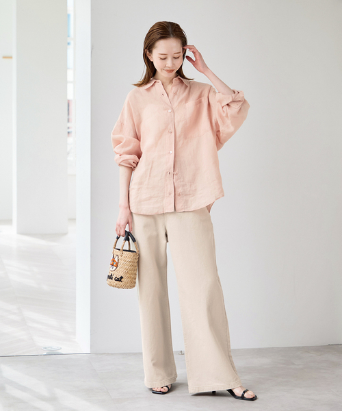 U by SPICK&SPAN(ユーバイスピックアンドスパン)の「カラールーズデニム(デニムパンツ・レディース・スカイブルー/ピンク/ベージュ・36/38)」の17枚目の写真