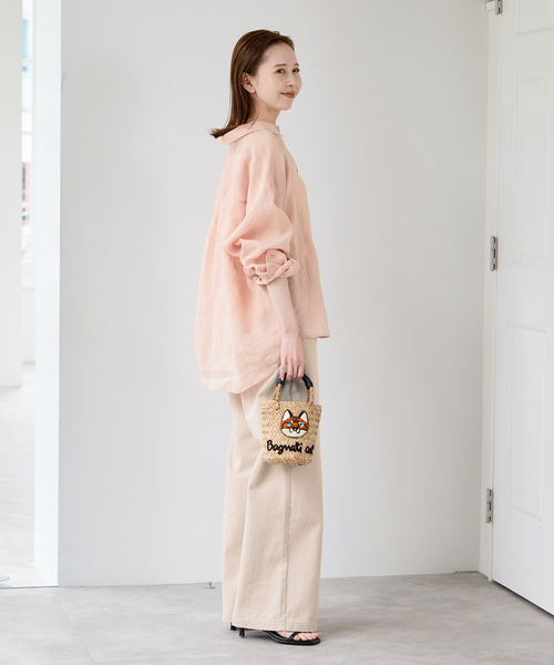 U by SPICK&SPAN(ユーバイスピックアンドスパン)の「カラールーズデニム(デニムパンツ・レディース・スカイブルー/ピンク/ベージュ・36/38)」の18枚目の写真