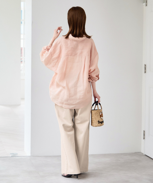 U by SPICK&SPAN(ユーバイスピックアンドスパン)の「カラールーズデニム(デニムパンツ・レディース・スカイブルー/ピンク/ベージュ・36/38)」の19枚目の写真