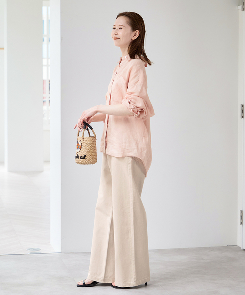 U by SPICK&SPAN(ユーバイスピックアンドスパン)の「カラールーズデニム(デニムパンツ・レディース・スカイブルー/ピンク/ベージュ・36/38)」の21枚目の写真