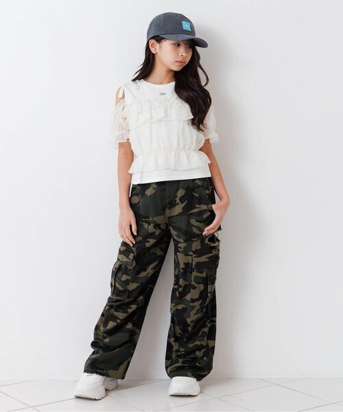 algy(アルジー)の「シアードッキングトップス(Tシャツ/カットソー・キッズ・アイボリー/ブラック/サックスブルー・130/120/160/150/140)」の10枚目の写真