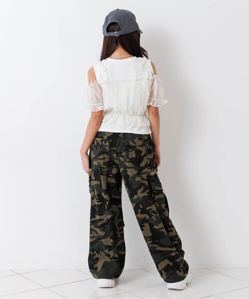 algy(アルジー)の「シアードッキングトップス(Tシャツ/カットソー・キッズ・アイボリー/ブラック/サックスブルー・130/120/160/150/140)」の11枚目の写真