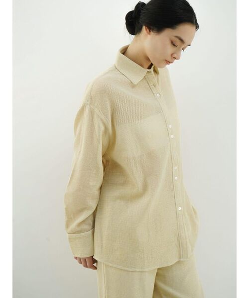 FIKA.（フィーカ）の「Glitter mesh shirt（シャツ/ブラウス・レディース・シルバー/ゴールド・MEDIUM）」の8枚目の写真