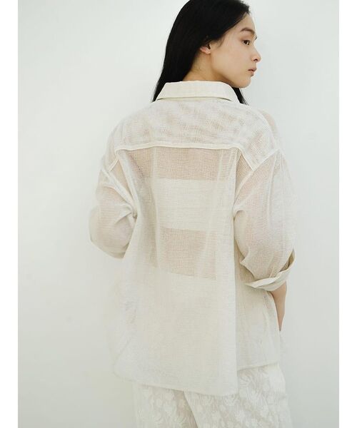 FIKA.（フィーカ）の「Glitter mesh shirt（シャツ/ブラウス・レディース・シルバー/ゴールド・MEDIUM）」の13枚目の写真