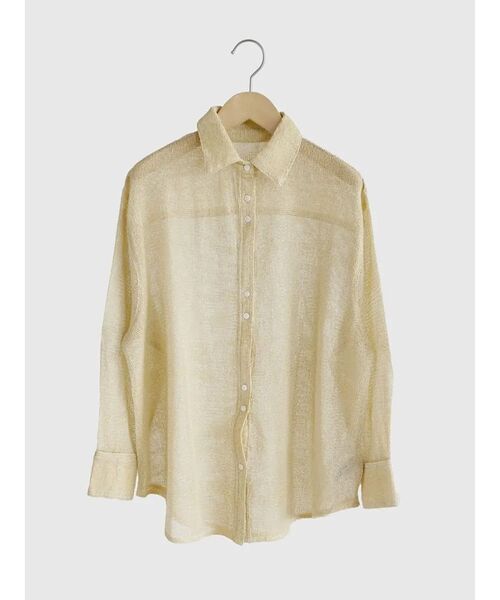 FIKA.（フィーカ）の「Glitter mesh shirt（シャツ/ブラウス・レディース・シルバー/ゴールド・MEDIUM）」の19枚目の写真