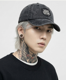 EIGHTVOLUME（エイトボリューム）の「EVメタルロゴヴィンテージウォッシングベーシックボールキャップ（ブラック）（キャップ）」