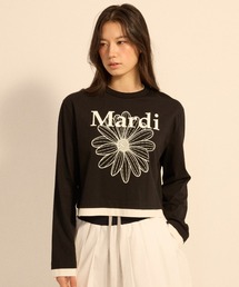 TSHIRT LONG SLEEVE FLOWERMARDI LAYERED DETAIL / Tシャツ ロングスリーブ フラワーマルディ レイヤード ディテール