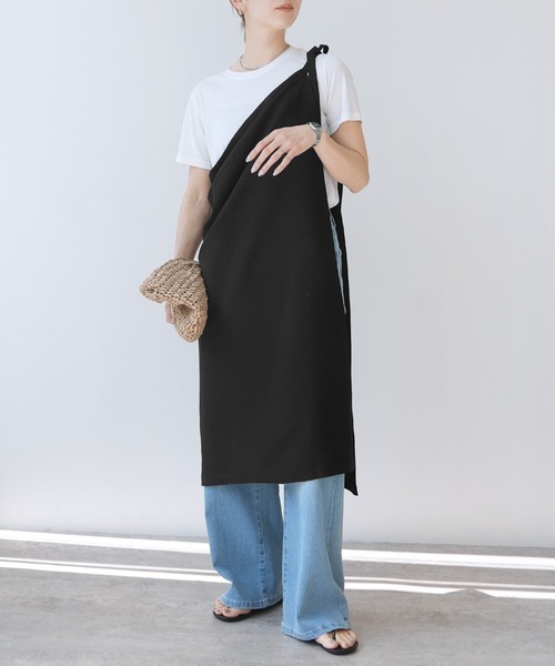 reca(レカ)の「エンボス加工巻きスカート付きワイドパンツ(スカート・レディース・ブラウン系その他/ブラック・FREE)」の20枚目の写真