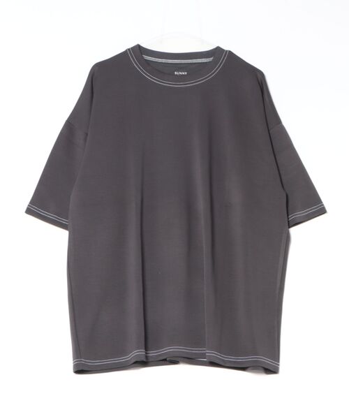 8(eight)(エイト)の「ワイドシルエット 半袖Tシャツ 配色ステッチ(Tシャツ/カットソー・メンズ・ホワイト/スミクロ/ブラック・MEDIUM/LARGE/X-LARGE)」の3枚目の写真