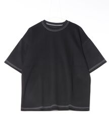 ワイドシルエット 半袖Tシャツ 配色ステッチ